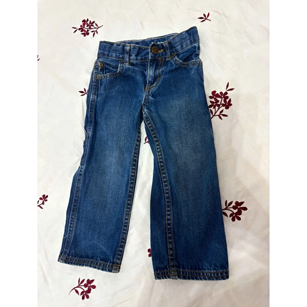 Carters 2T Denim Carpenter Jeans Blue Toddler Unisex Utility Pants